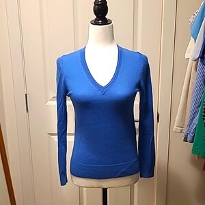 Blue merino wool sweater